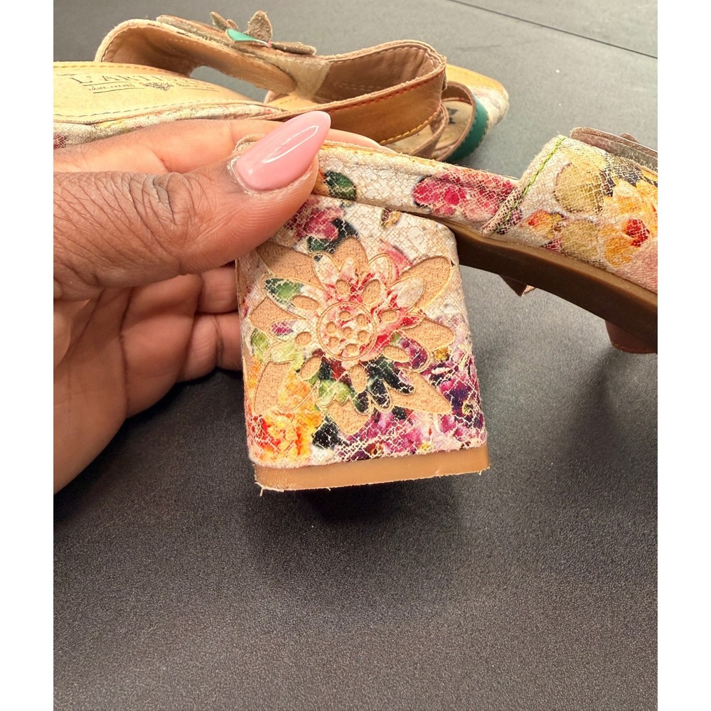 L'Artiste Spring Step‎ Izetru Sandals Floral Block Heel Fairy Whimsy Size 9.5 - Picture 7 of 10